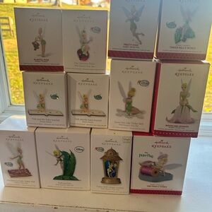 Hallmark Keepsake Tinker Bell ornaments - Green and Pink